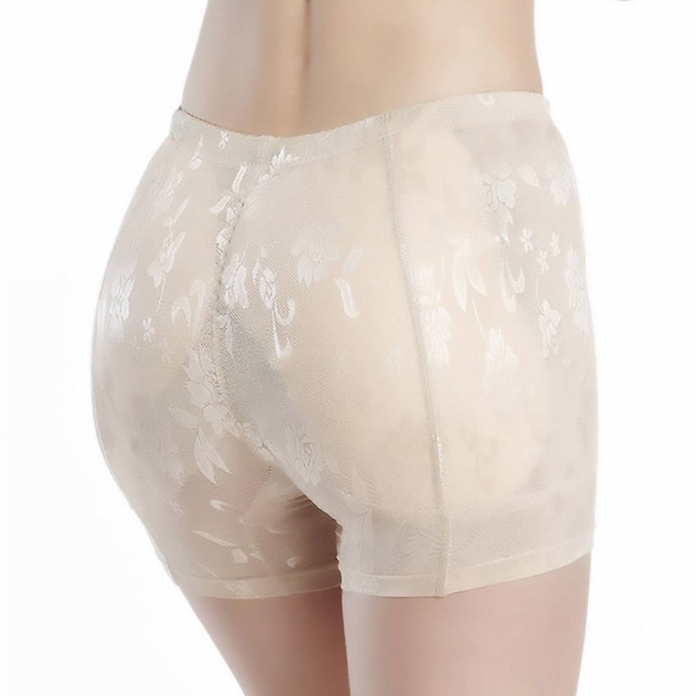 Shorts feminino com enchimento nos glúteos e quadris, calcinha modeladora para realce e empoderamento da silhueta