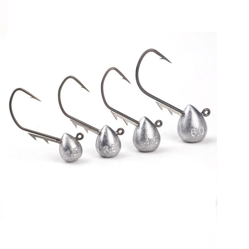 Dupladuoyu 20 Pcs NewTumbler Ganchos De Pesca Aço Carbono Afiado Jig Isca Anzóis Equipamentos 2.5g 3.5g 4.5g 6g Anzol Pa