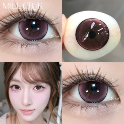 Lentes De Contato Coloridas Naturais Rosa MILL CREEK Lente Macia De 14.0 Mm Descartável Diário/Ano Para Maquiagem Diária