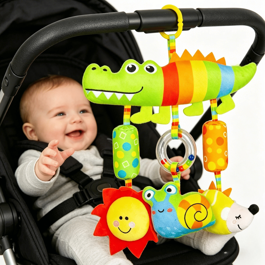Bebê/Recém Brinquedo Suspenso para Bebê Brinquedos Cadeirinha de Carro Macio de Animal Com Chocalho pode ser lavado