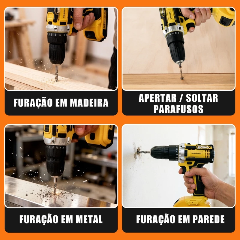 Parafusadeira e Furadeira Sem Fio Doméstica — foto 8