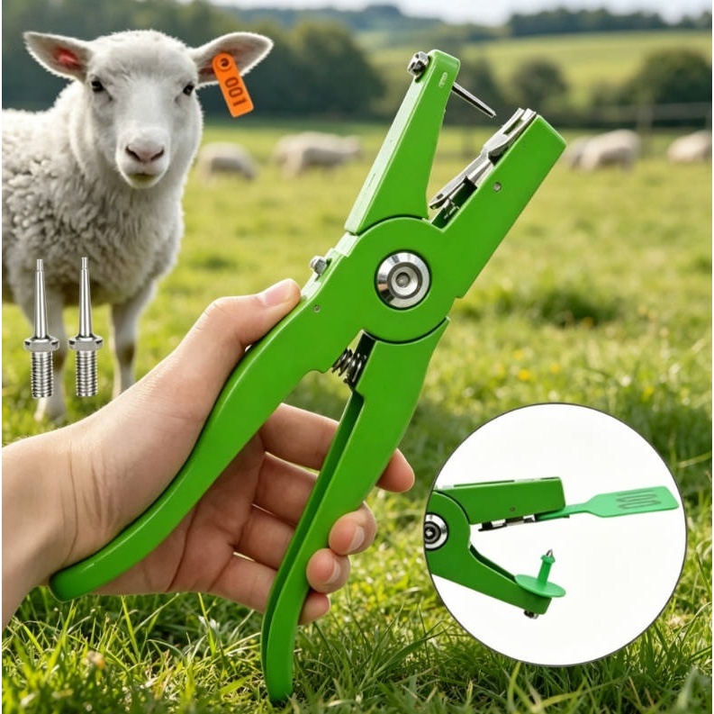 Alicate de marca de orelha - adequado para Niu, ovelha, porco (2 agulhas + chave)