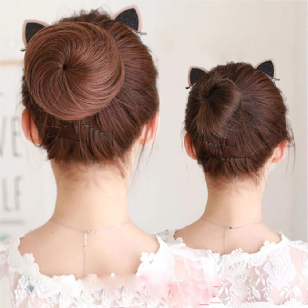 Pedaço De Cabelo Bagunçado , Extensões De Coque De Rosquinha Com Prendedor Sintético , Penteado Rápido Para Mulheres , A