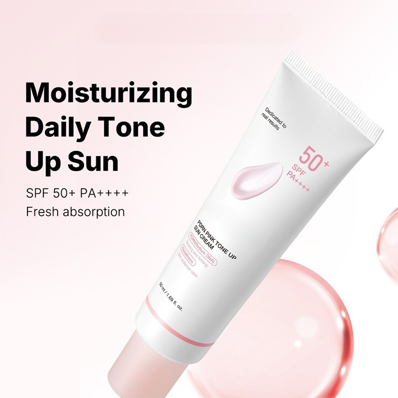 Medicube PDRN Creme Solar Tonificante Rosa 50ml | Luz De Protetor Diário Hidratante