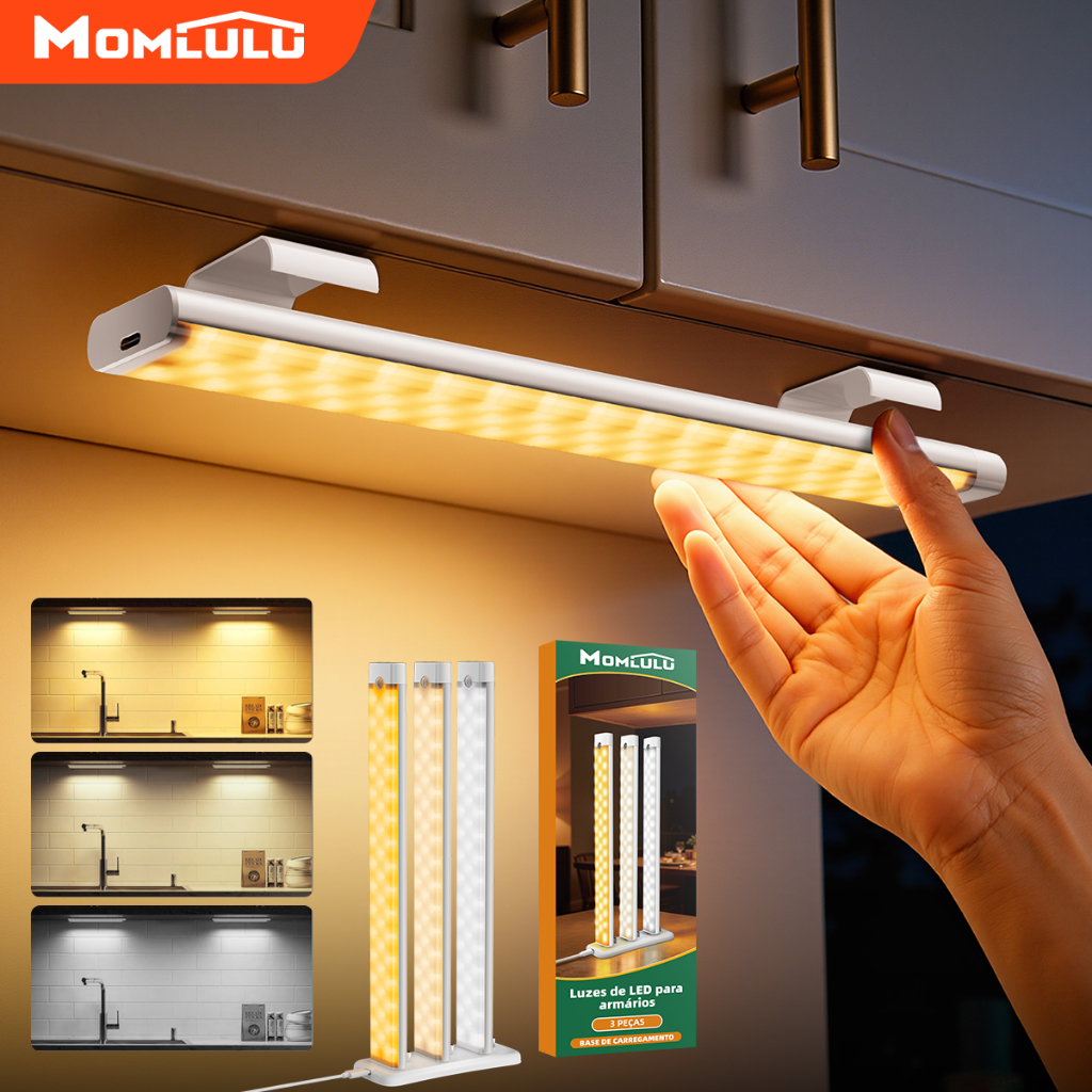 Lâmpada Noturna LED Com Base De Carregamento luminária De Parede Sem Fio Leitura Luz De Cabeceira Para Cozinha Corredor