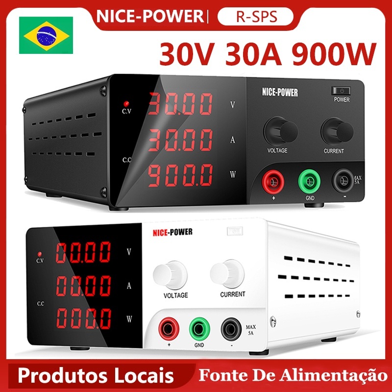 Fonte de alimentação DC variável 30V 60V 20A 600W Fonte de bancada de alta potência Fontes de alimentação reguladas com