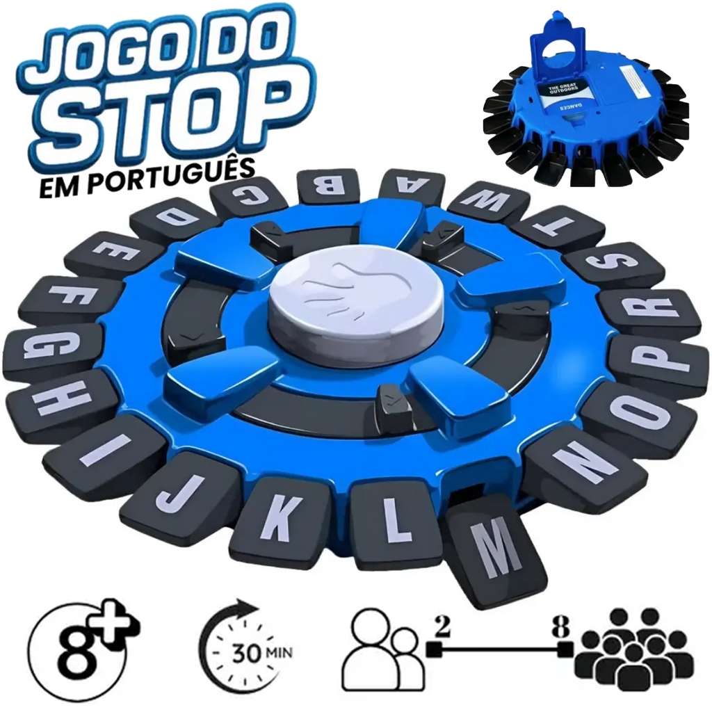 Jogo de tabuleiro de palavras,Jogo Tecla Letras Versão Portugues Letters Game Stop,Jogo Maluco de Letras para Criança
