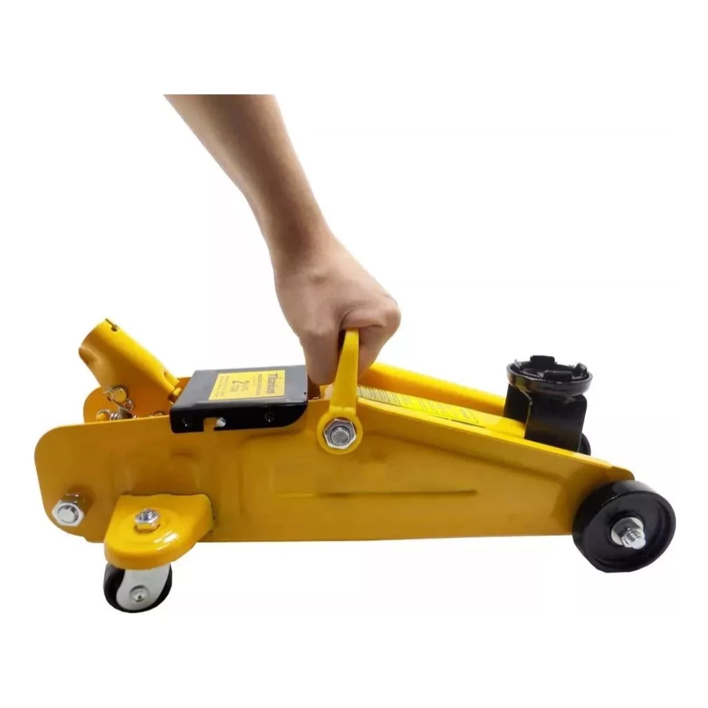 Macaco automotivo 2T reforçado resistente ao desgaste com rodas giratórias, ferramenta para troca de pneu