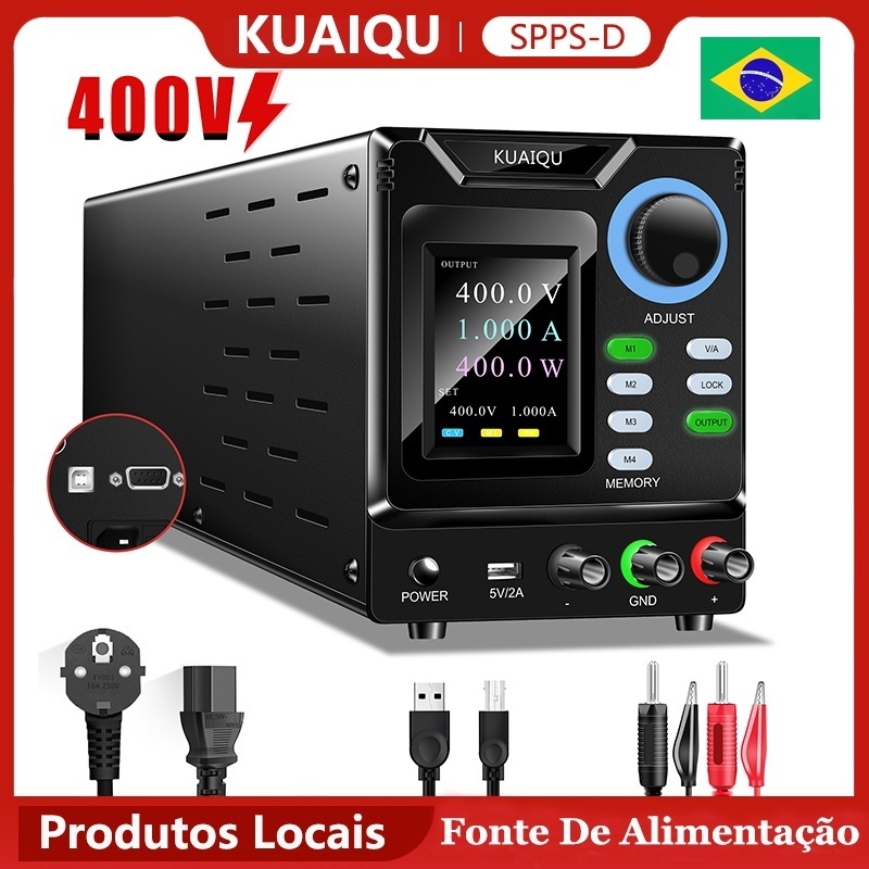 Fonte de Alimentação de Alta Potência KUAIQU 1000V 800V 400V Ajustável Fonte de Alimentação de Bancada para Laboratório