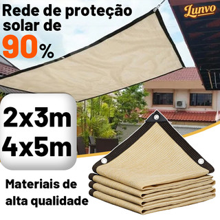 Tela Sombrite 90% 4x5m Bainha Reforçada Com Llhos Metálicos