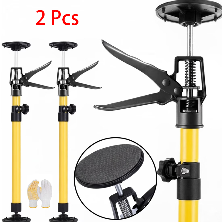 Haste de Suporte Telescópica em Aço Ajustável Ferramenta De Elevação - Sistema Manual para Drywall e Armários 30 a 59cm