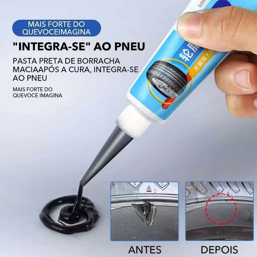 Adesivo De Reparo De Borracha Preta , Específico Para Pneus , Resistente Ao Desgaste E À Corrosão