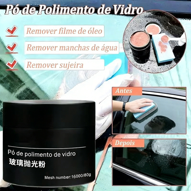 Pó De Polimento De Vidro Automotivo , Removedor De Arranhões De Janela De Carro E Limpador De Oxidação De Reparo Para Pá