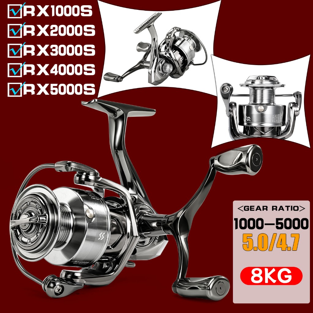 Sougayilang Novo Carretel De Pesca Giratório De Água Salgada 1000-5000 Arraste Máximo 8KG Com Roda Giratória Anticorrosã