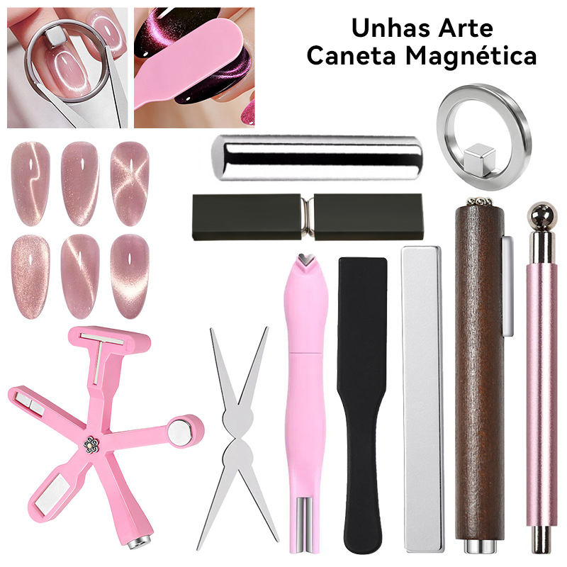 3D Para Olho De Gato Nail Art Pen Varinha Magnética De Ponta Dupla Esmalte Em Gel Ferramentas De Manicure DIY Multifunci