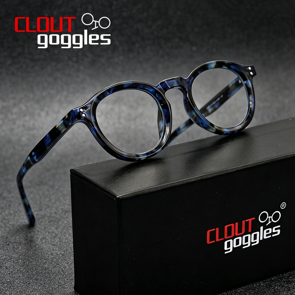 Óculos De CLOUT , Anti-Luz Azul TR90 Redondos Casuais Unissex Com Bloqueio De Para Uso Diário Da Moda Masculina E Femini
