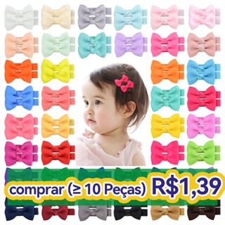 Mini Laços De Cabelo Infantil (Forrados Não Machuca O Bebê) Presilha De Cabelo Infantil Acessórios De Cabelo 795 em Oferta na Shopee