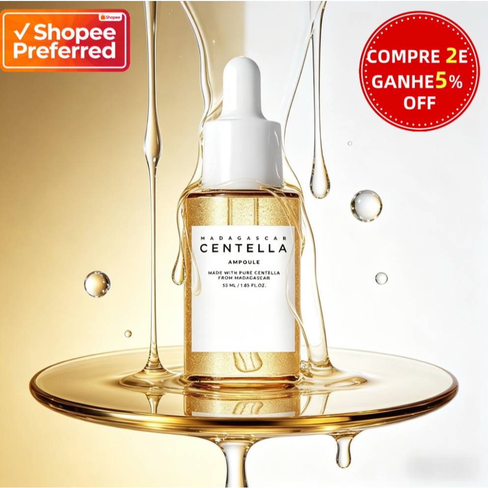 Centella Asiatica Essência Facial Iluminadora Hidratante Suavizante Essência Facial