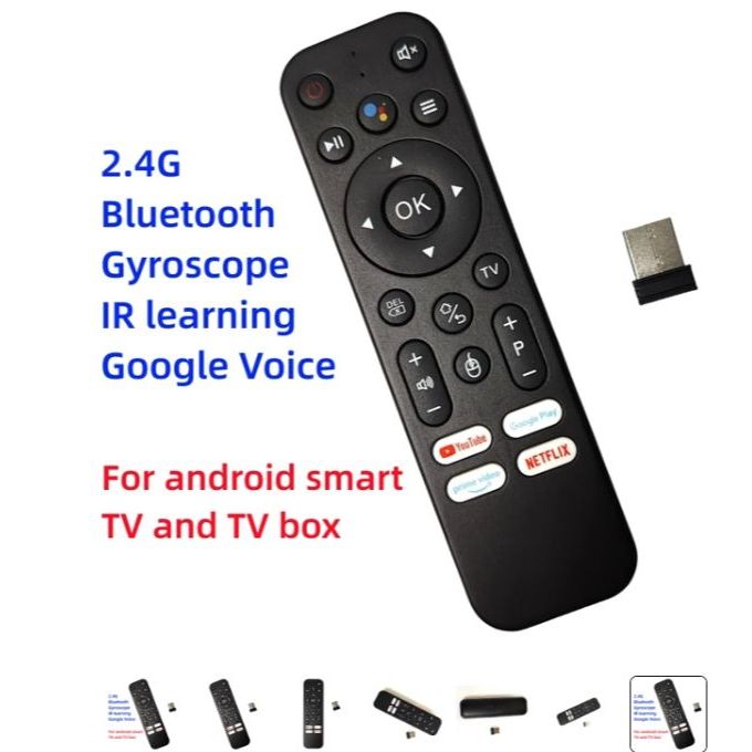 Controle Remoto Bluetooth Universal Tv , de Voz Samsung Smart Google , Android Box/Tick , Netflix/Amazon Prime Vide