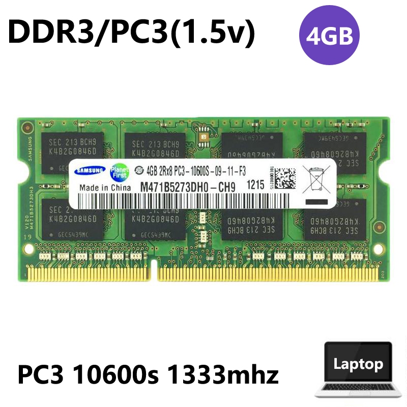 4GB 2Rx8 PC3-10600s DDR3 1333mhz Para Memória De Notebook RAM De Laptop
