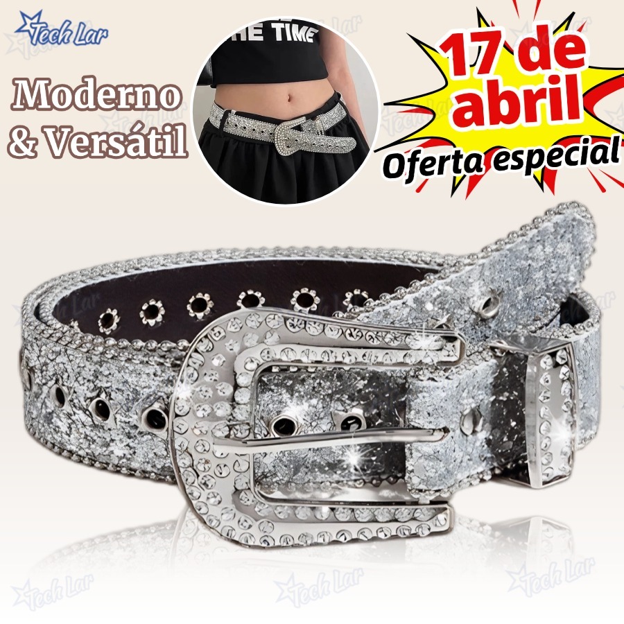 POOP Cintos Góticos De Rhinestone De Couro De PU Cowboy Ocidental Y2K Moda Para Meninas Jeans Cintos lindos para mulhere em Oferta na Shopee