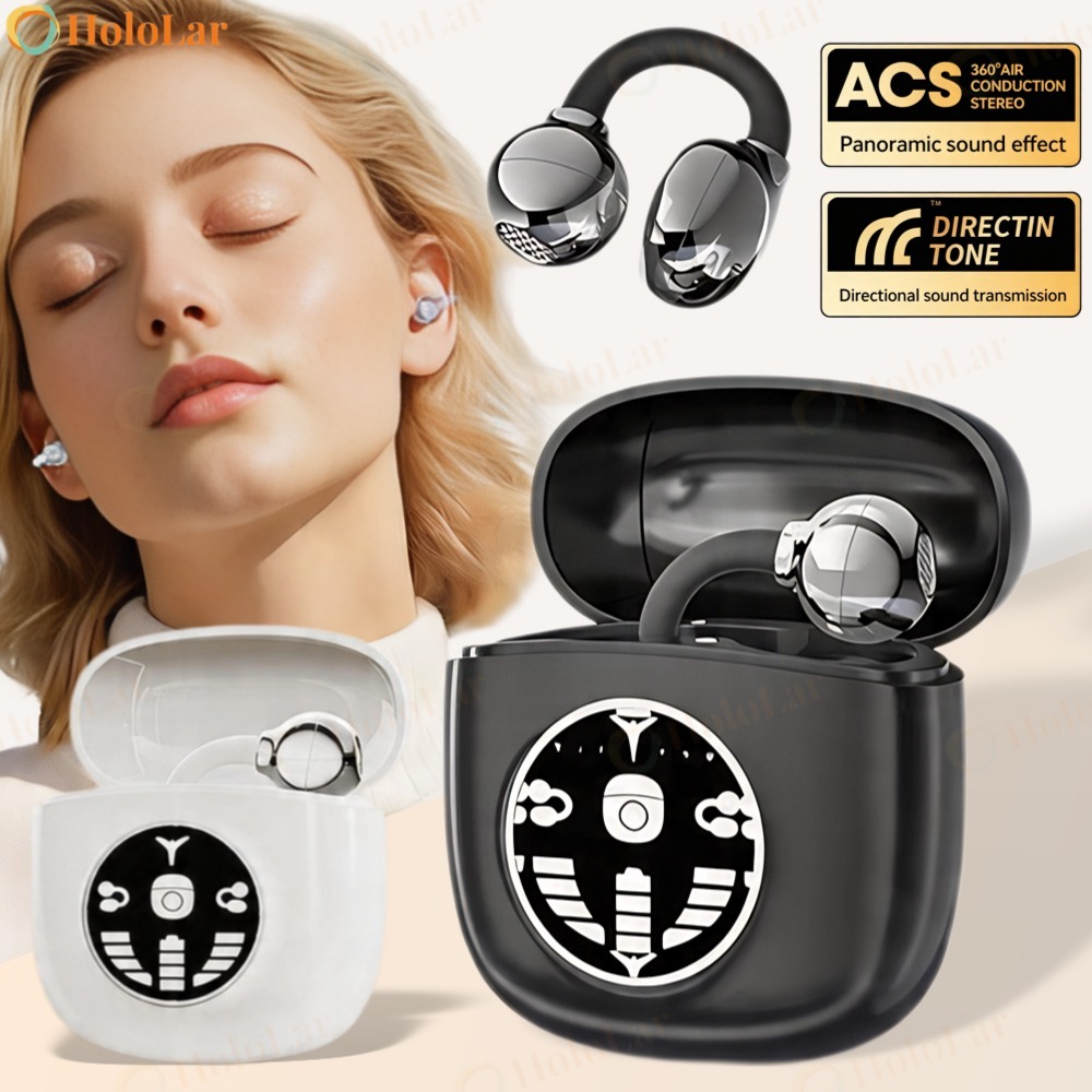 Fones De Ouvido Bluetooth Sem Fio Condução Óssea Redução De Ruído Para Esportes-HL