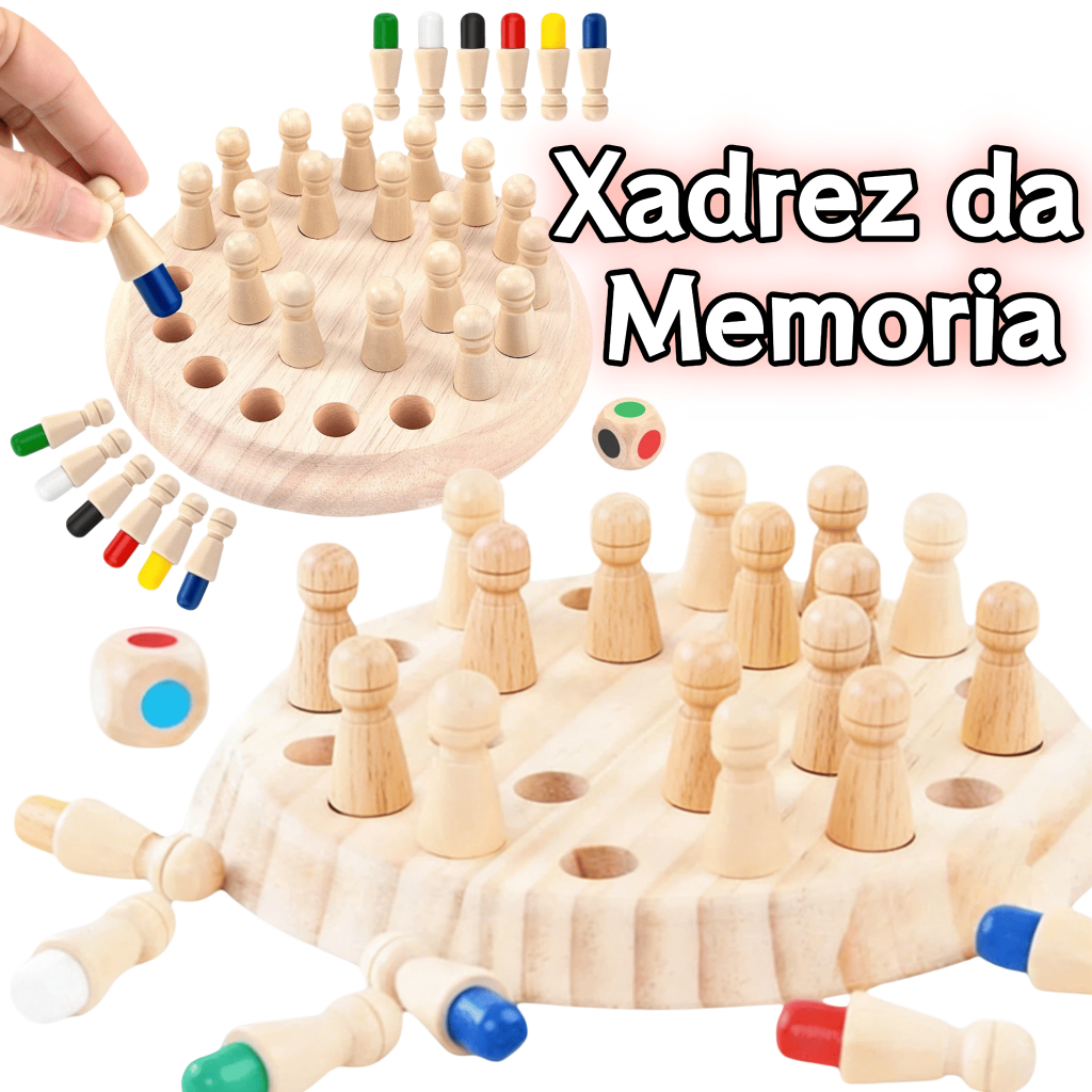 Jogos de Montessori  Aprendizagem de Memória em Brinquedos Xadrez e Quebra-Cabeça para Interação Crianças /Infantil