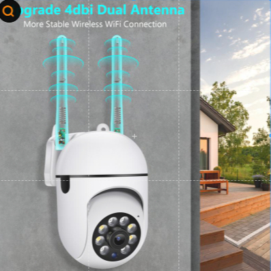 Câmera IP Wi-Fi De 2.4 GHz Com Zoom 4x Para Vigilância Externa , Visão Noturna Colorida , Monitoramento De Segurança , M