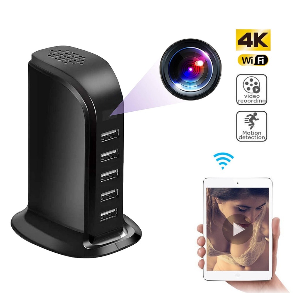 2026 Câmera Com Carregador USB Sem Fio 4K HD WiFi Detecção De Movimento Remoto App Visualização Dispositivo De Uso Domés