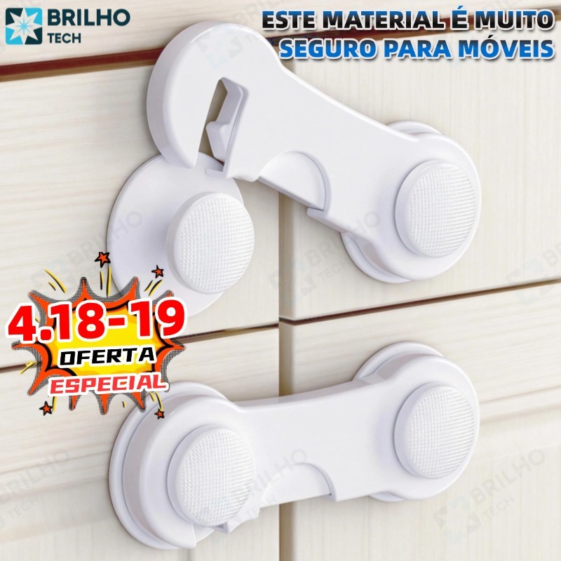 Kit 10 Travas Para Gaveta Porta Armário Segurança Bebê - Opção de cores em Oferta na Shopee