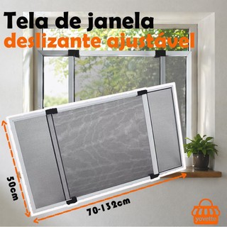 Tela Mosquiteiro Deslizante Com Moldura Alumínio Ajustável