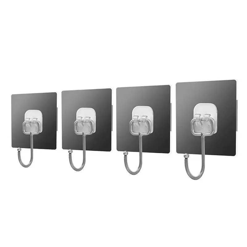 Ganchos De Parede Adesivos Transparentes , Cabides Resistentes Sem Perfuração , Suporte De Carga Forte , Pegajosos Costu