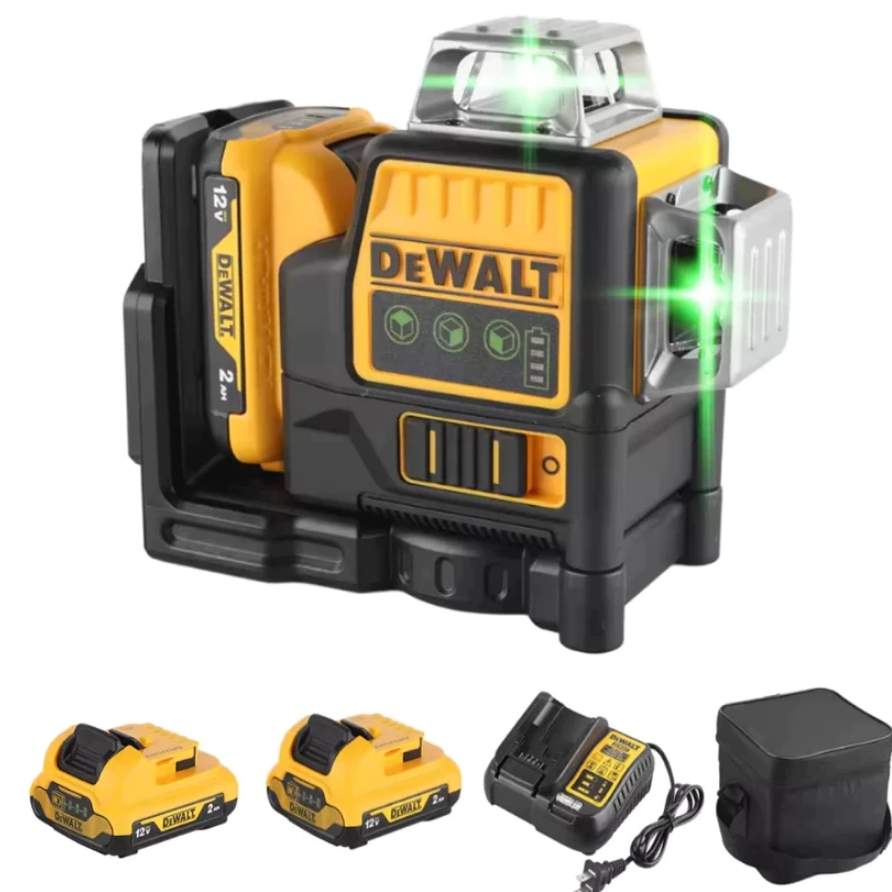 DW089LG 12 linhas Nível a Laser Verde Kit de Ferramentas — Autonivelante