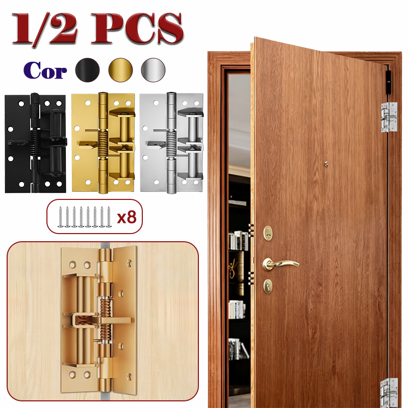 1-2 pcs Dobradiça com Fecho Automático 90° Para Portas de Madeira e Qualquer Tipo de Porta,Fecho Multifuncional Preciso