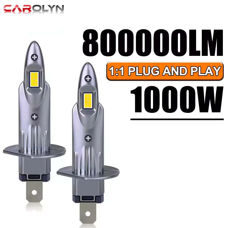 2PCS Lâmpadas LED H1 800000LM 1000W Luz Do Carro H4 H7 H11 H8 H9 HB3 9005 HB4 9006 16 Peças 8054 CSP 6500K 4300K 1 : 1 M