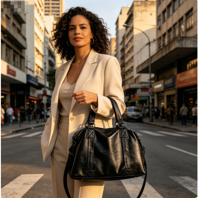 Bolsa de Viagem Feminina Portátil | Grande Capacidade Bolsa Ombro e Transversal — imagem 2 de 2