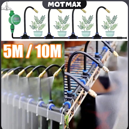 10M Kit De Sistema De Nebulização De Spray De Jardim Para Irrigação Automática Ajustável - Envio Rápido
