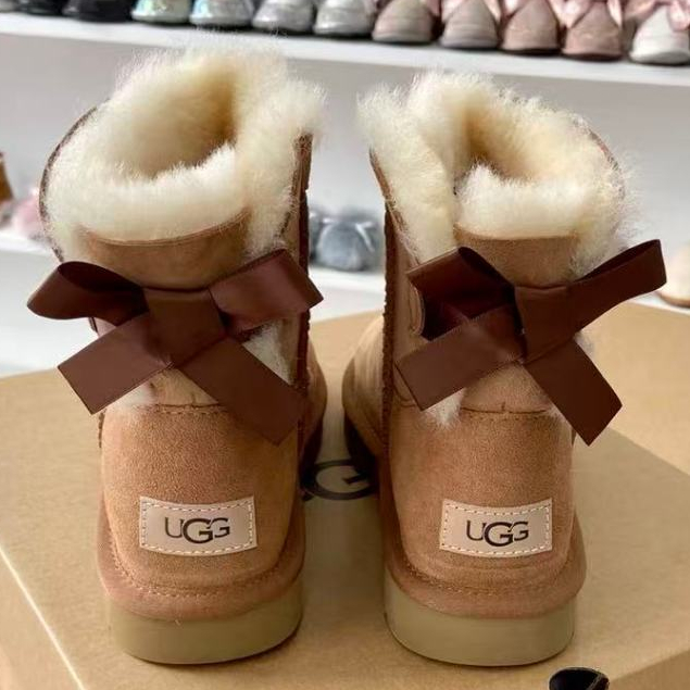 Botas De Neve De Fita Única , Pele De Ovelha Feminina Integrada