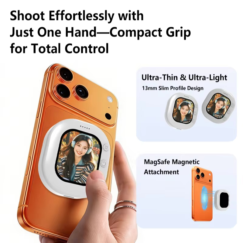 Mini Projetor De Tela Magnética Sem Fio Para Celular , Câmera Traseira Selfie De Vídeo Vlog , De Ao Vivo