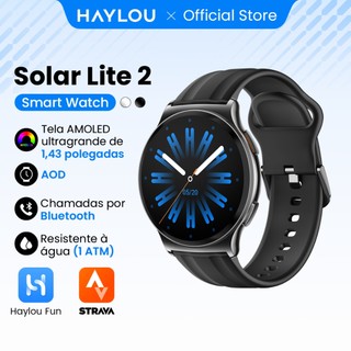 Haylou Solar Lite 2 Smartwatch Relogio Esporte Correndo Ritmo AMOLED AOD 1ATM Bluetooth 5…