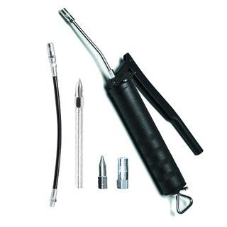 Bomba De Graxa Engraxadeira Manual Extensão Rígida E Flexível Com Bico Acoplador E Pontiagudo 500g