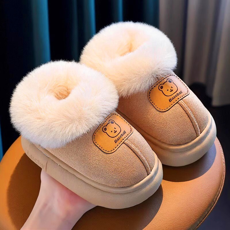 Pantufa De Desenho Animado infantil De Inverno Quente Meninos Meninas Aplicável Antiderrapante macio