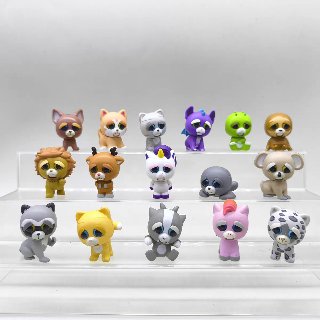 Conjunto de Brinquedos de Boneca de Animal Fofo e Travesso que Muda de Rosto com Gaiola, Presente para Crianças