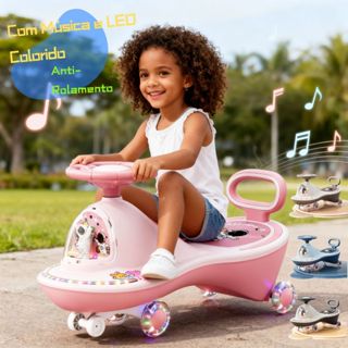 Carrinho de Rolimã Infantil Musical com LED Luzes 360° Anti-Rolamento Seguro Brinquedo Presente em Oferta na Shopee