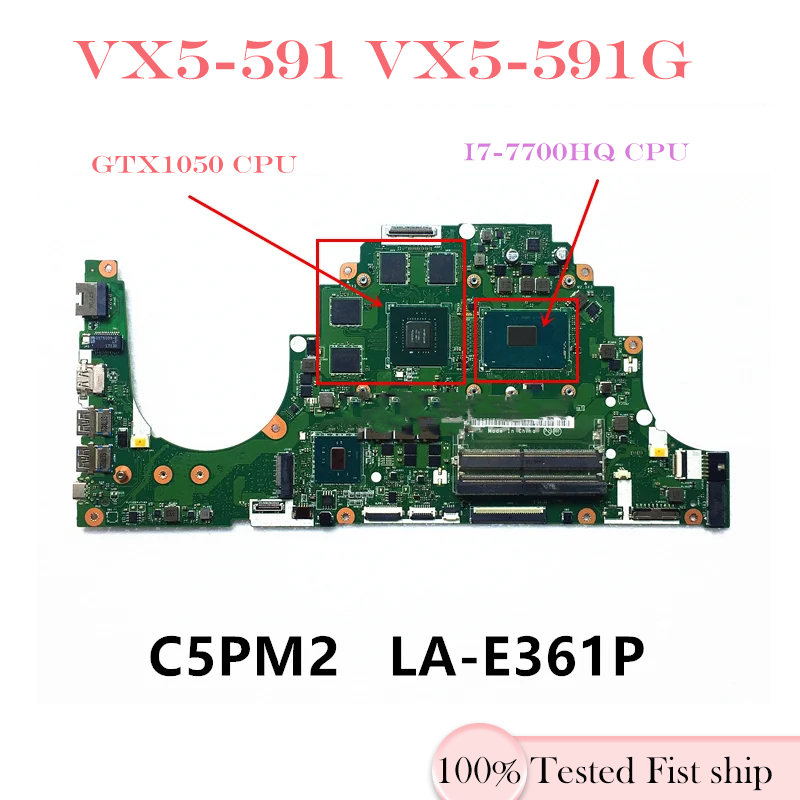 C5pm2 La-e361p Placa-Mãe de Laptop Acer Vx5-591 591g N16c7 I707700cpu Hq Gtx1050 GPU — R$ 1.125,78 em Shopee