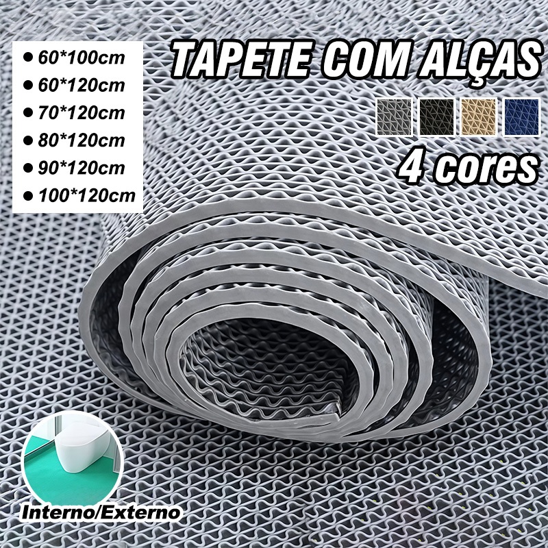 Tapete Antiderrapante Banheiro Áreas Úmidas Molhada Box Piso  Cozinha Piscina Espessura 5,5 mm