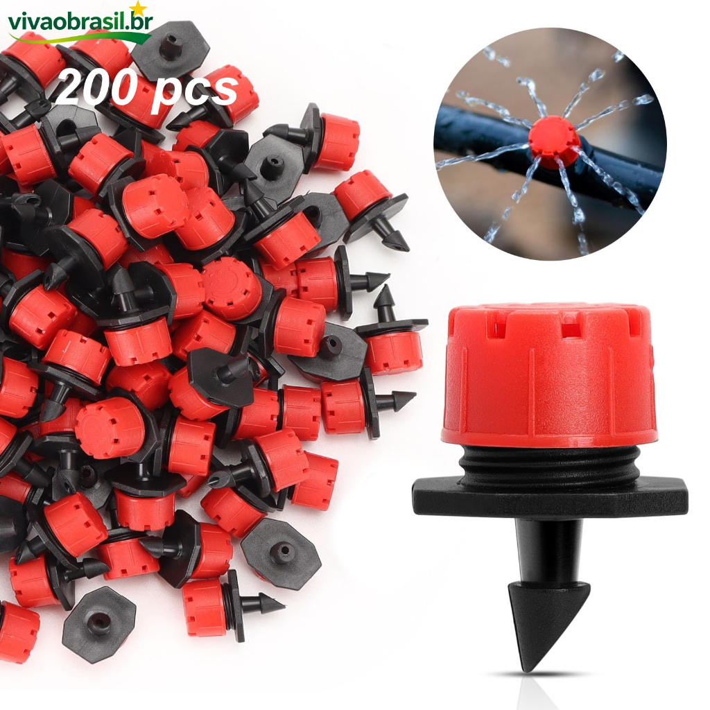 200 pcs Micro Bico Gotejador Ajustável Irrigador De Jardim