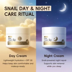 LAIKOU Korea Snail Creme Dia E Noite 30g-Facial Hidratante Fps30 | Filtrato De Secreção De Caracol De Niacinamida Com Vi
