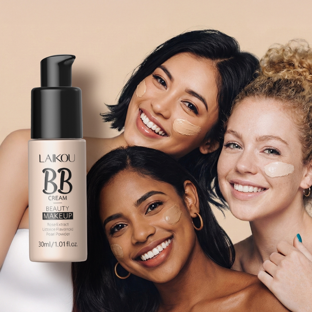 LAIKOU BB Cream 30ml-Corretivo Leve E Base Iluminadora | Hidratação Profunda , Minimizador De Poros , Acabamento Luminos