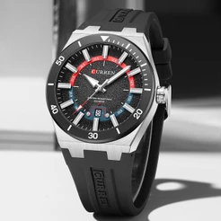 Dia Dos Pais Nova Chegada CURREN Relógio Masculino Top-Tier Genuíno Marca De Luxo Moda Pulseira De Silicone Mãos Luminos